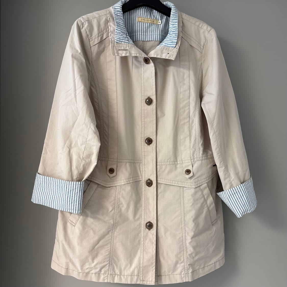 Crocodile beige jacket M 상품이미지7