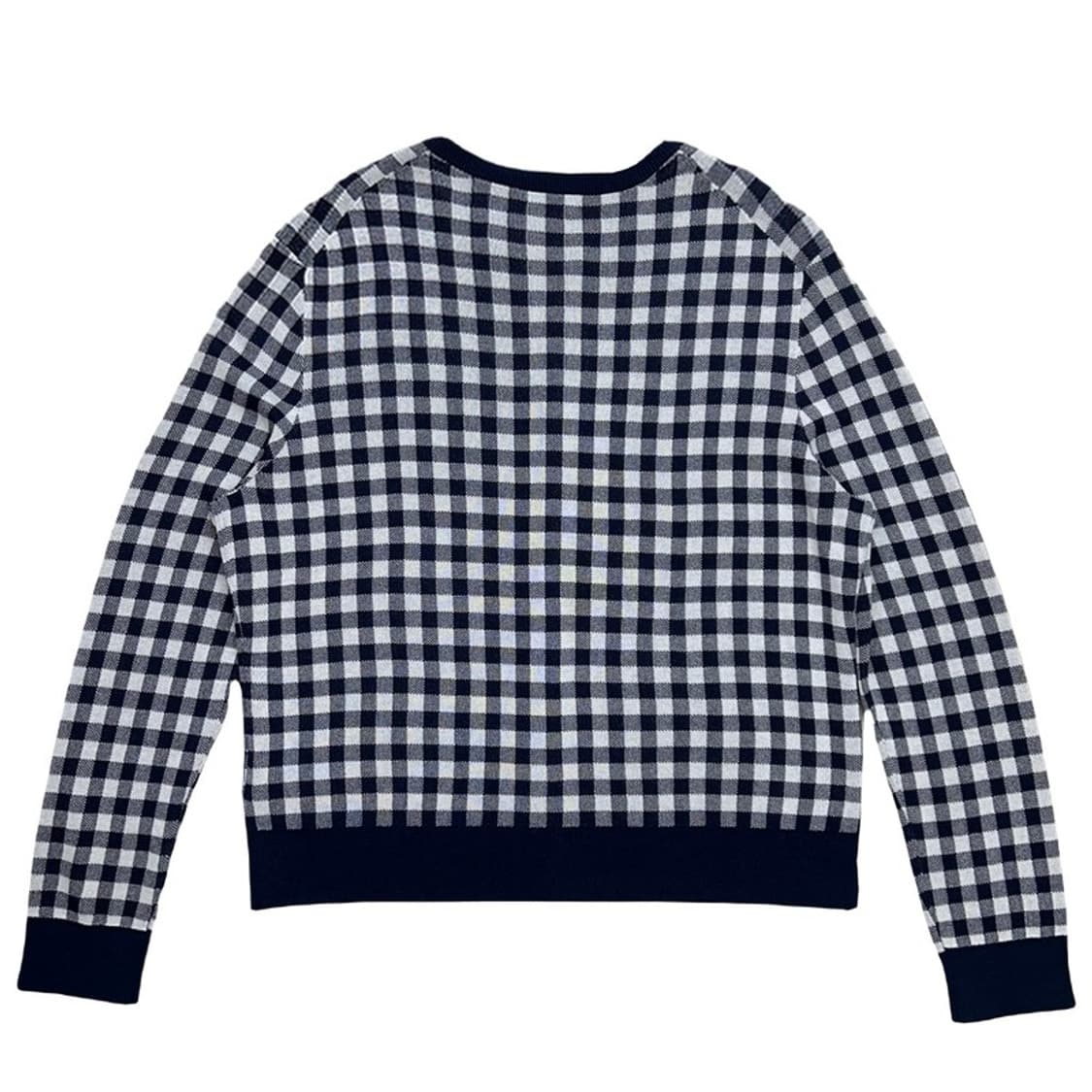 새상품 브룩스 브라더스 네이비 깅엄 체크 가디건 XL 상품이미지5