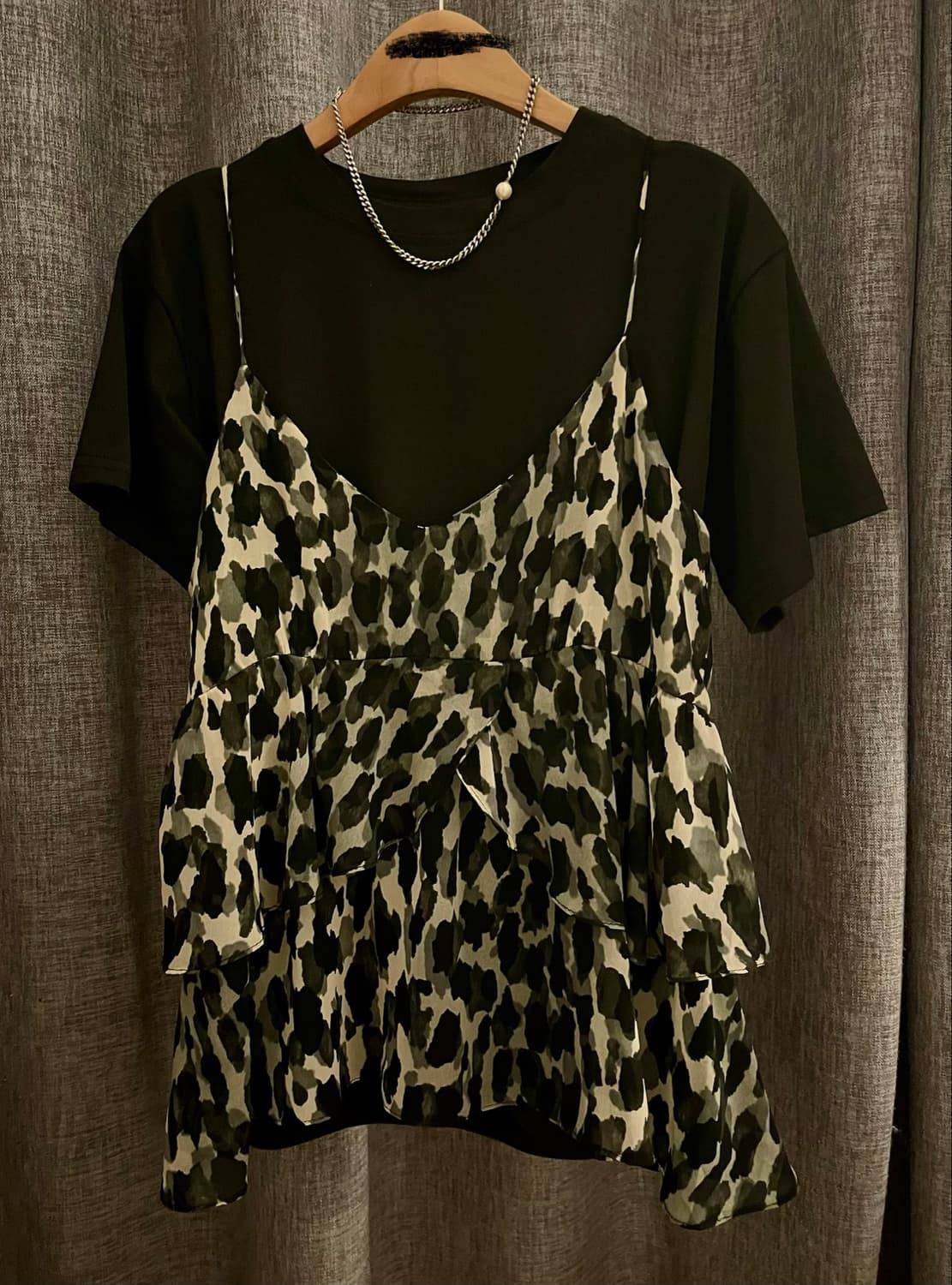 Zara 자라 베이직 레오파드 캉캉 뷔스티에 나시 (M) 상품이미지1
