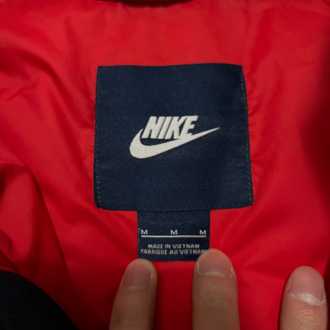 나이키 덕다운 스펠로고 스탠드넥 패딩 점퍼 [네이비] M/95 상품이미지5