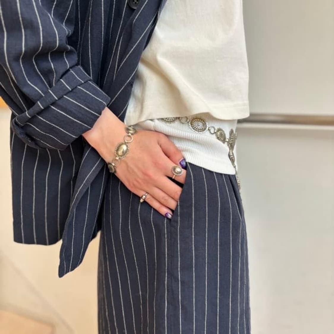 빔즈보이 BEAMS BOY Pinstripe Shorts 상품이미지5