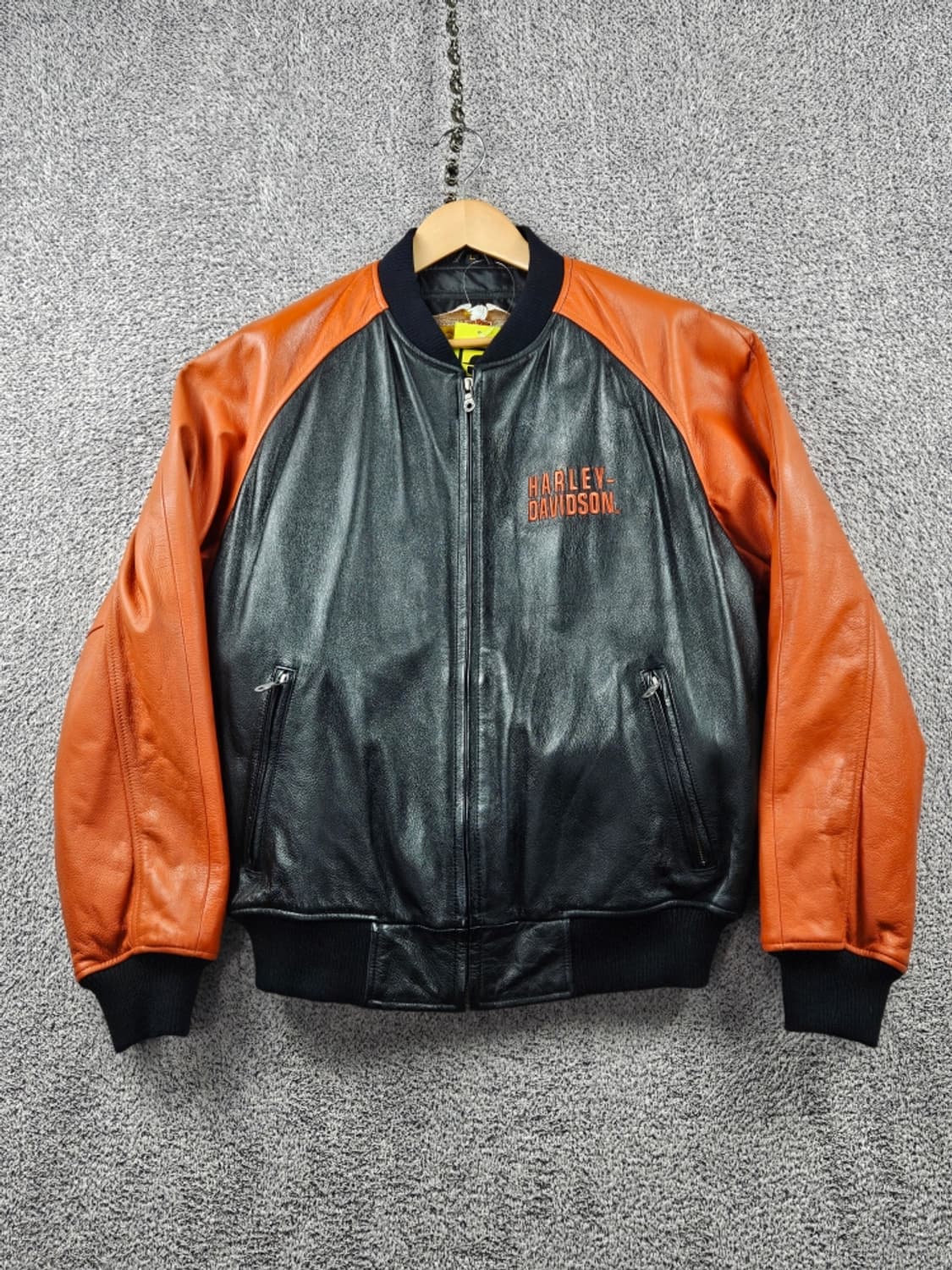 할리데이비슨 모터사이클 배색 봄버 가죽 자켓 ( L ) / 11108 상품이미지3