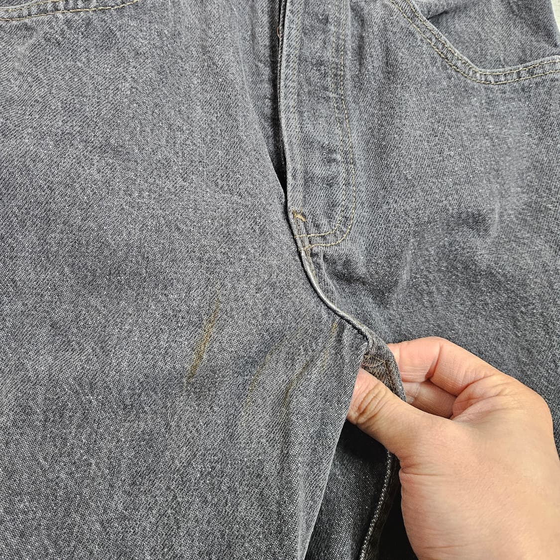 90s 리바이스 701 흑청 데님 27 30 made in usa 상품이미지5