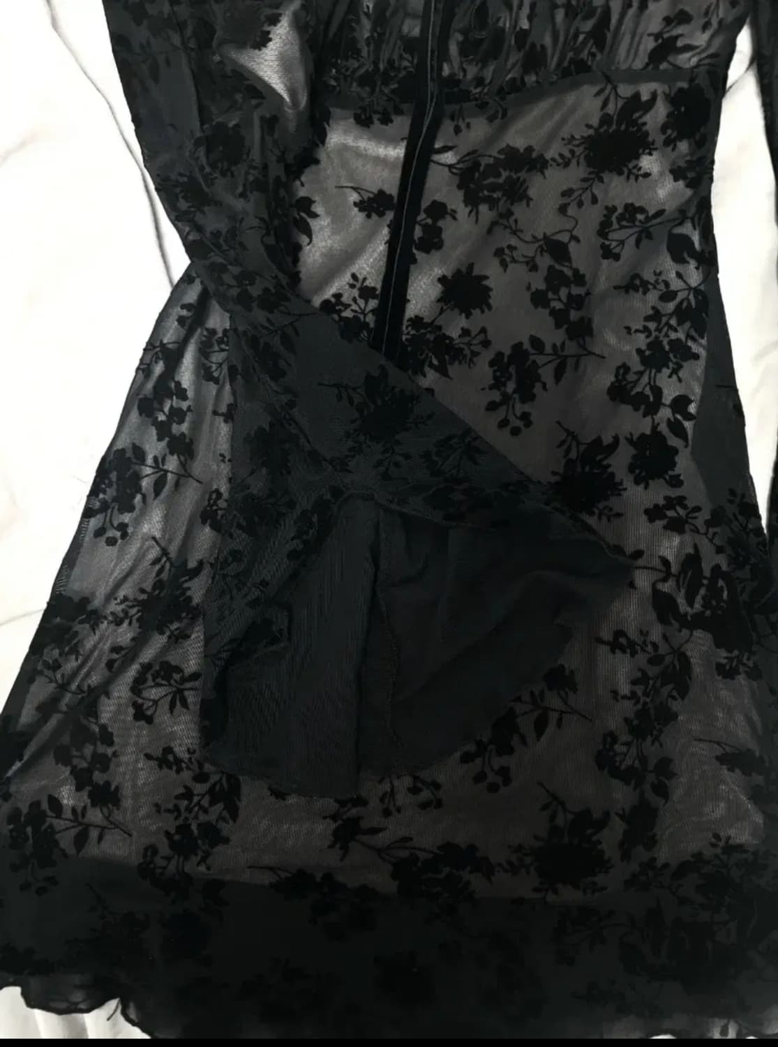 쉬폰 벨벳 고스로리 원피스 상품이미지2