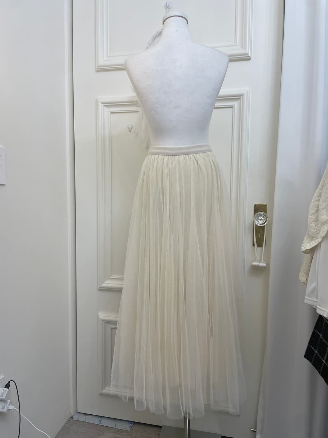 ivory lovely ballerina tule long skirt 상품이미지3