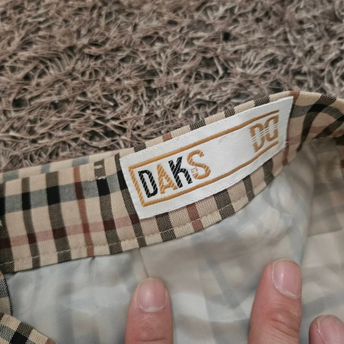 닥스(DAKS) 빈티지 시그니쳐 체크 롤업 버뮤다 팬츠 상품이미지8