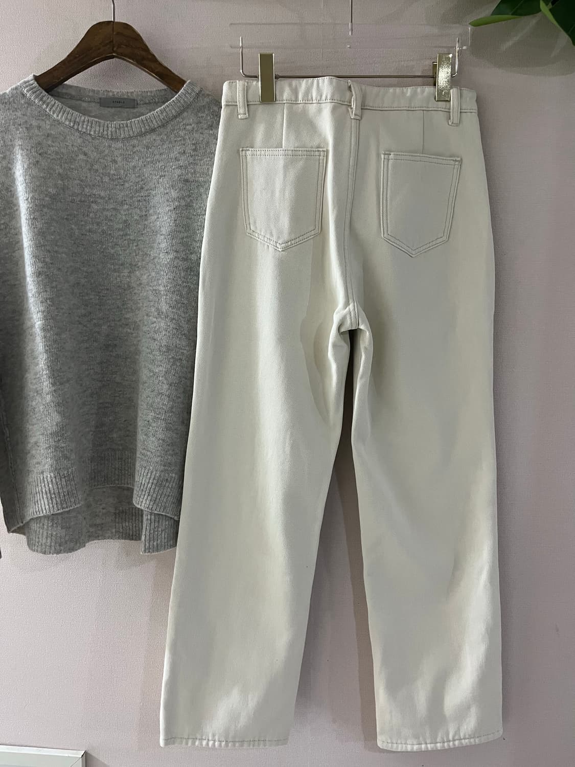 크림단추융기모팬츠(S,M) 상품이미지5