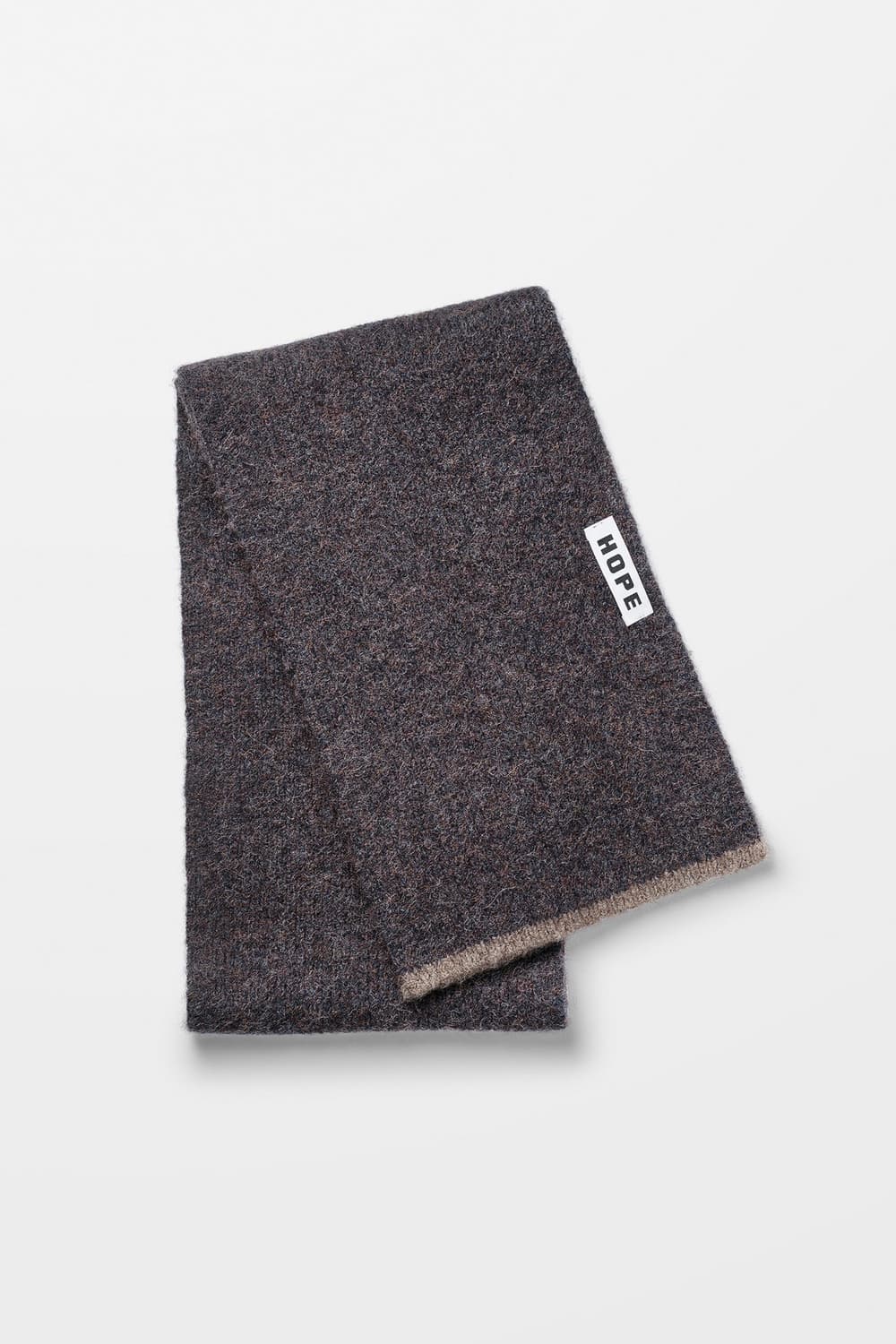 호프 25fw Knitted 알파카 머플러/차콜 상품이미지1