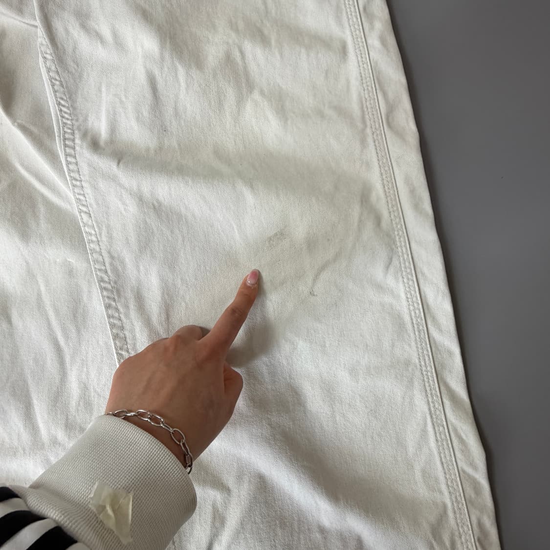 (33) lee 덩가리스 카펜더 아이보리 코튼팬츠 상품이미지3