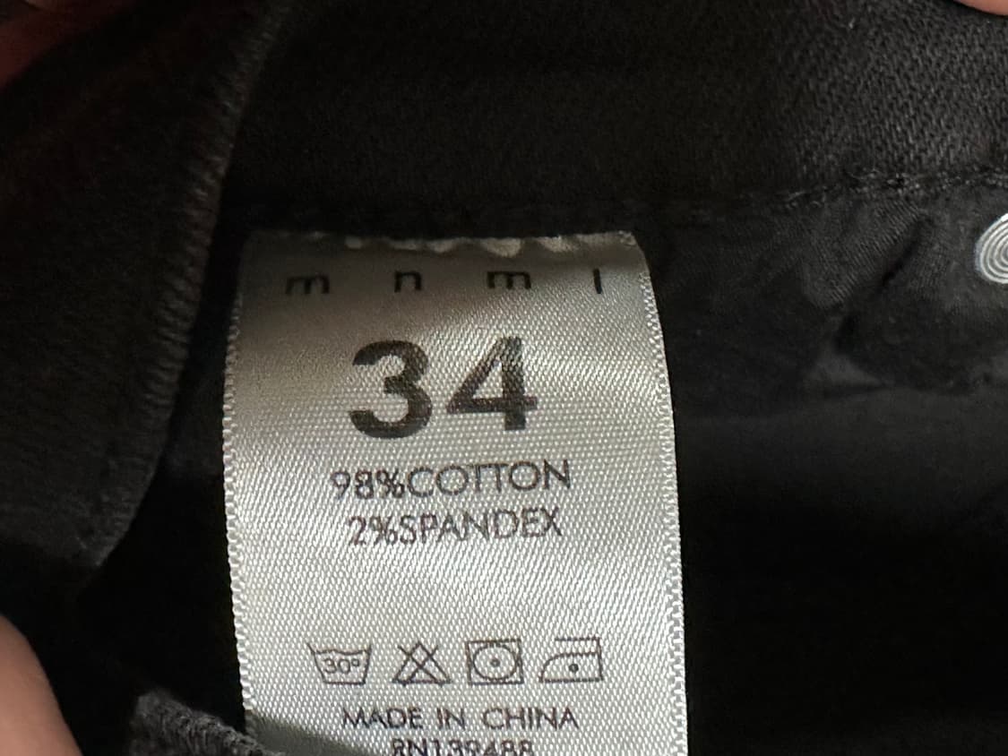 MNML 슬림 플레어 데님 팬츠 블랙 34 상품이미지4