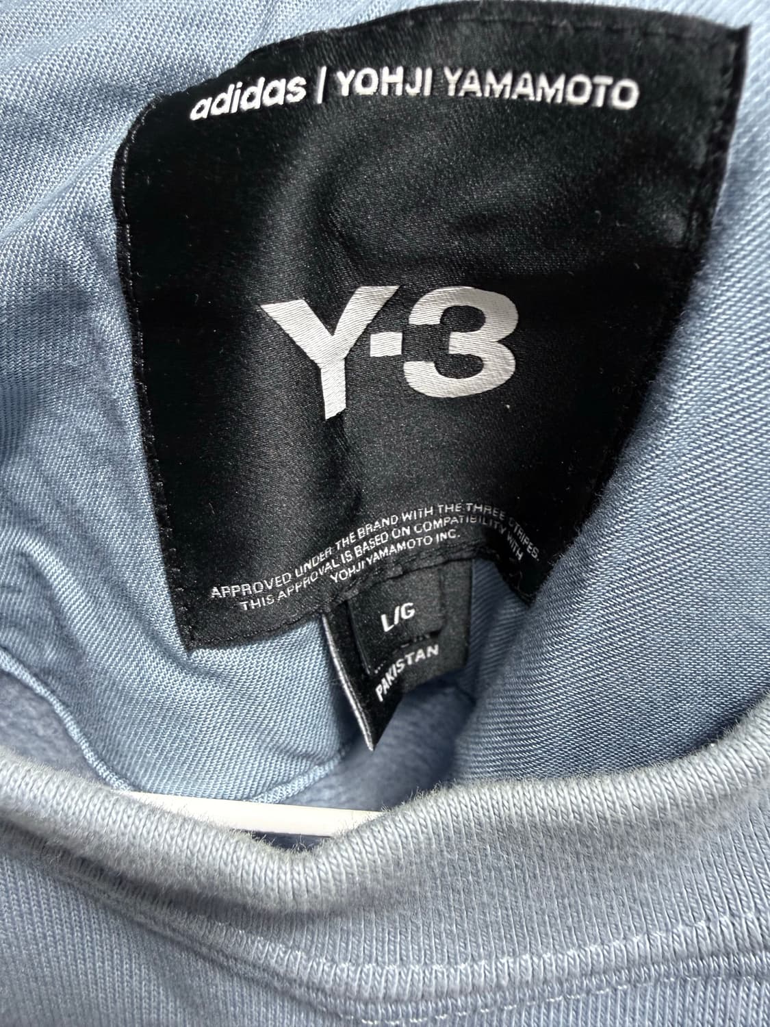 Y3 맨투맨 하늘색 L 상품이미지3
