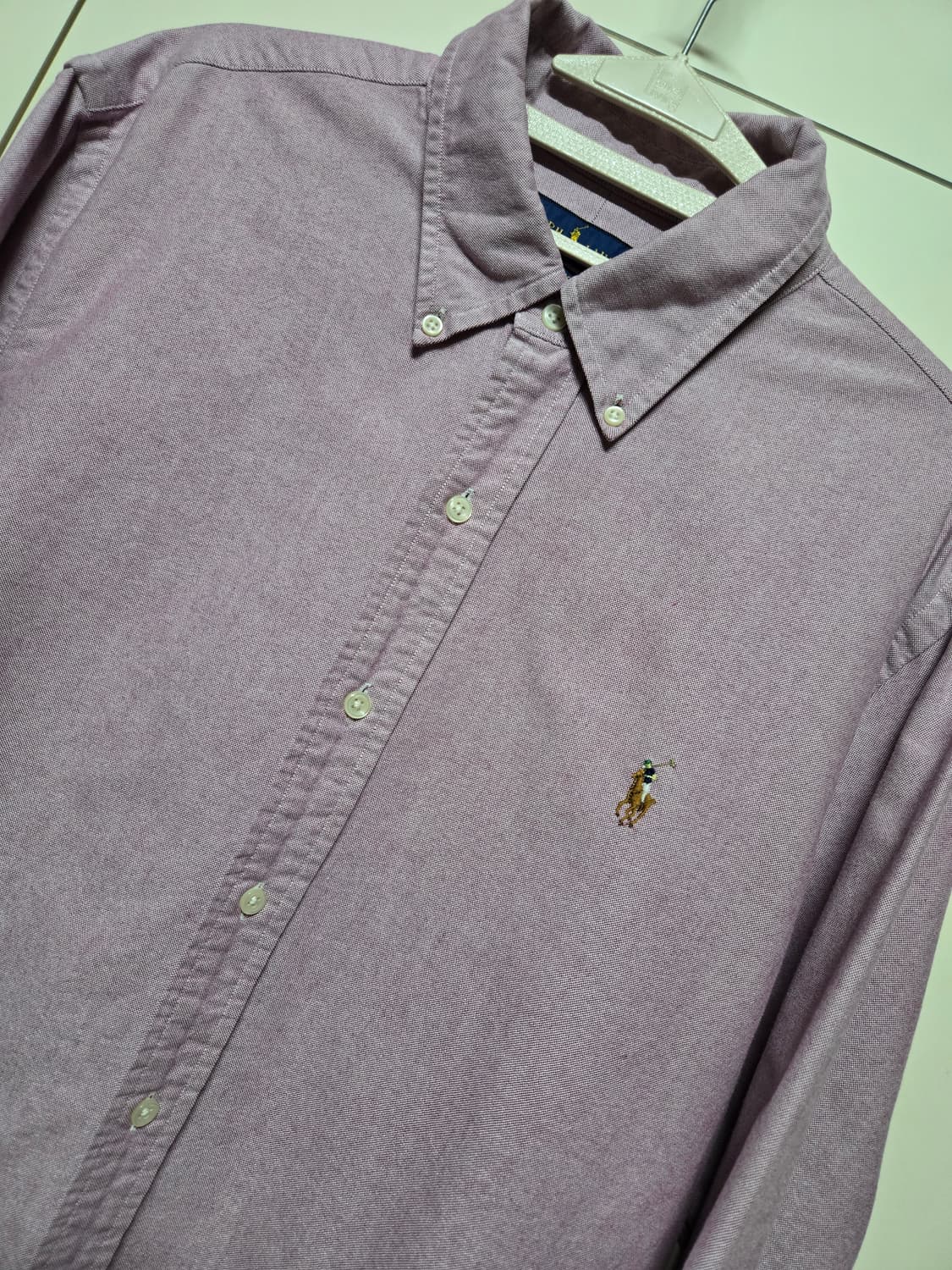 폴로 랄프로렌 남성 핑크 옥스포드 셔츠(L사이즈) 상품이미지2