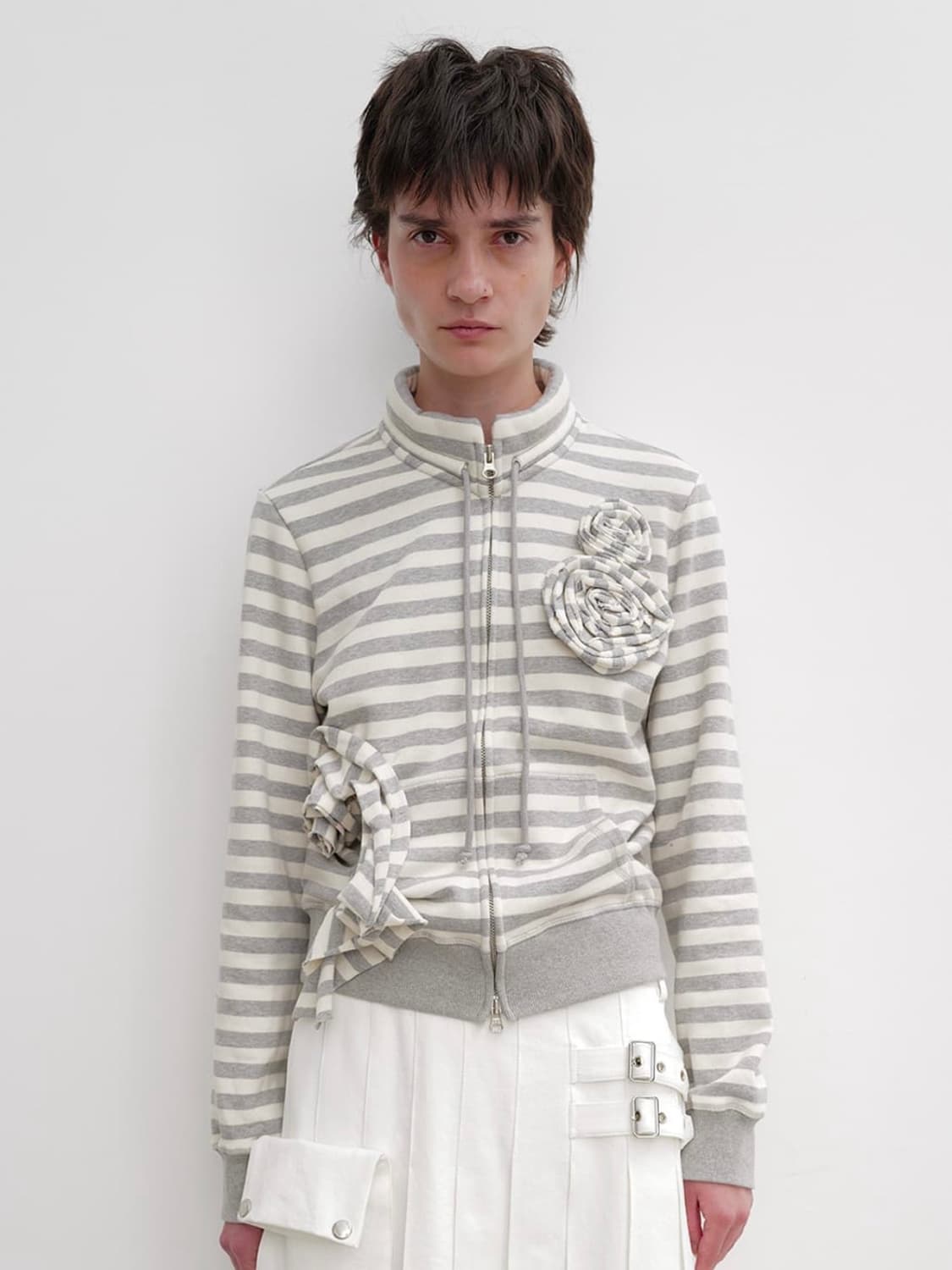 오픈와이와이 아플리케 집업 그레이 m 상품이미지1