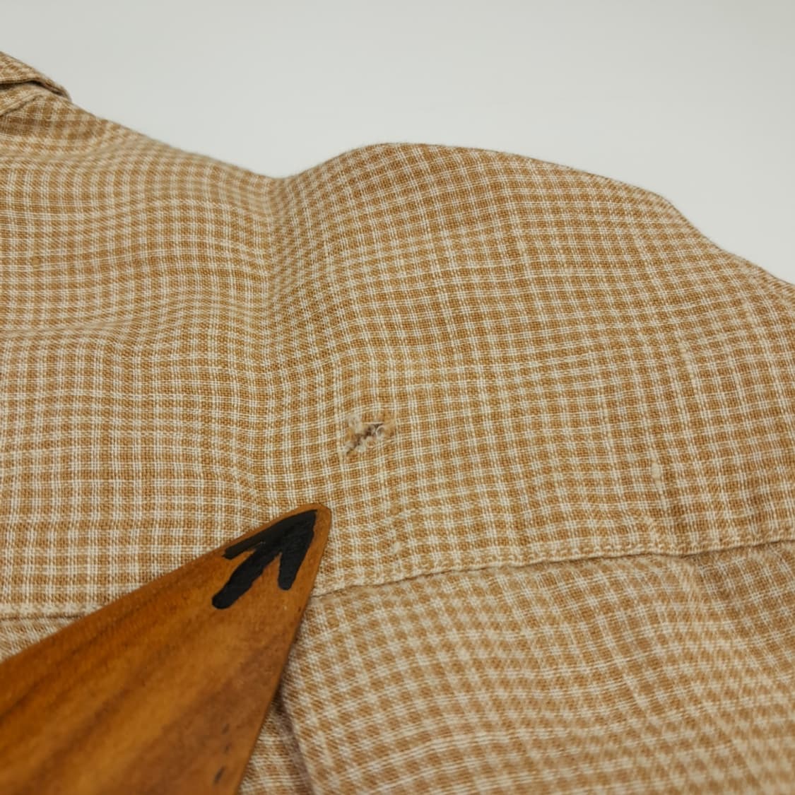 Cq675 6XL Big 폴로 랄프로렌 브라운 체크 린넨 반팔 셔츠 남방 상품이미지8