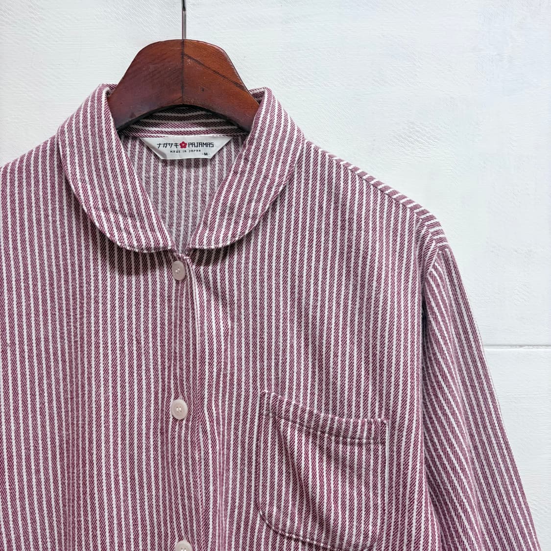 둥근카라 핀스트라이프 마린 셔츠 블라우스  (JPN) 상품이미지2