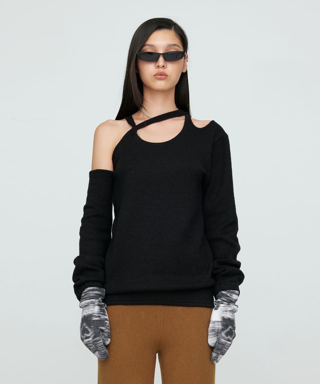 나체 원숄더 니트 상품이미지1