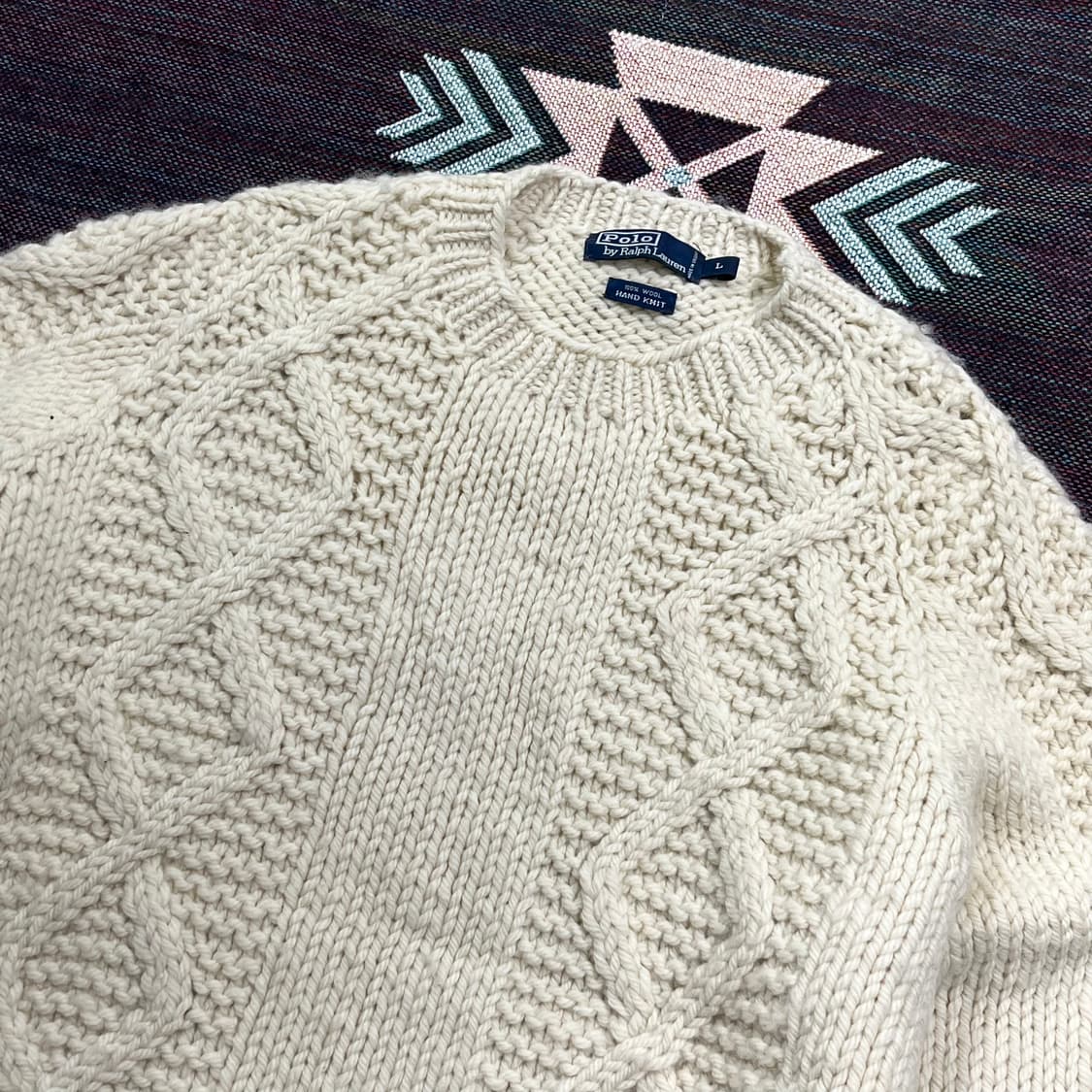 [POLO] 폴로랄프로렌 우루과이 핸드니트 울 아란 니트스웨터 상품이미지3