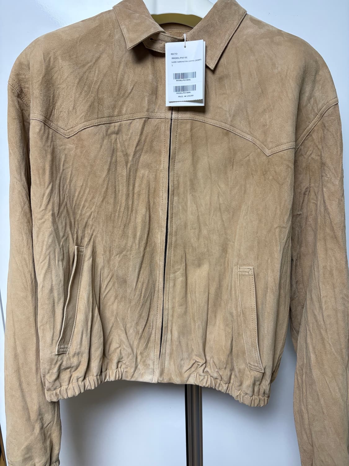 렉토 스웨이드 헤링턴자켓 L 상품이미지1