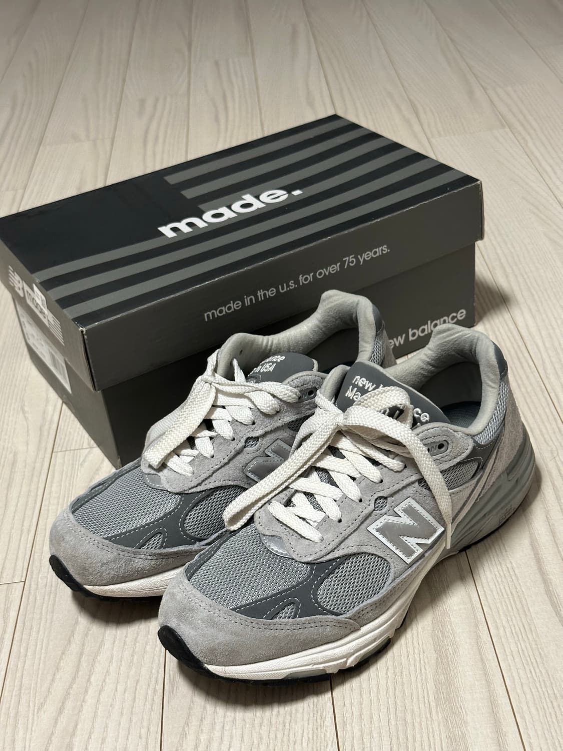 뉴발란스 993 메이드 인 USA 그레이 D 스탠다드 US8(260) 상품이미지1