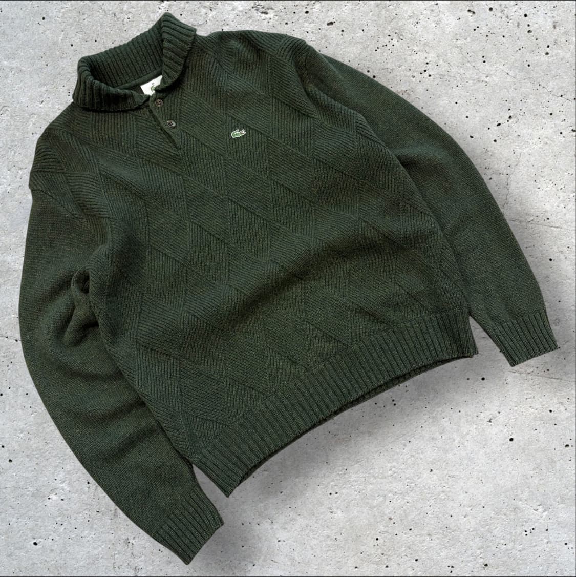 [100] Lacoste 라코스테 울 니트 스웨터 그린 C746 상품이미지1