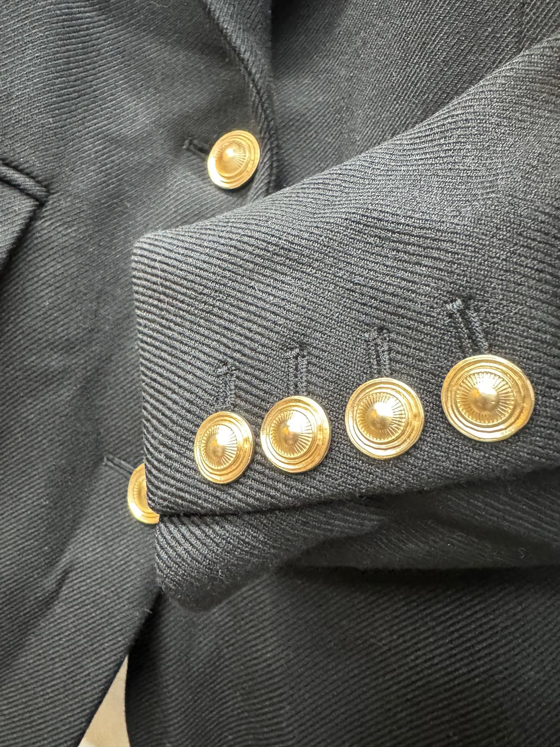 ORR 오르 금장버튼 헤링본 버진 울 블레이저 XS(S) 상품이미지3