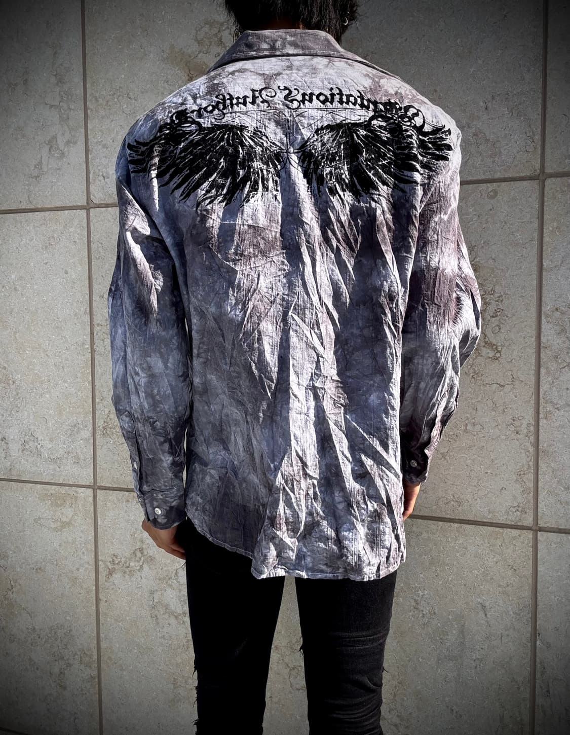 “Vintage”00’s V-Kei Cross& Wings Print S 상품이미지3