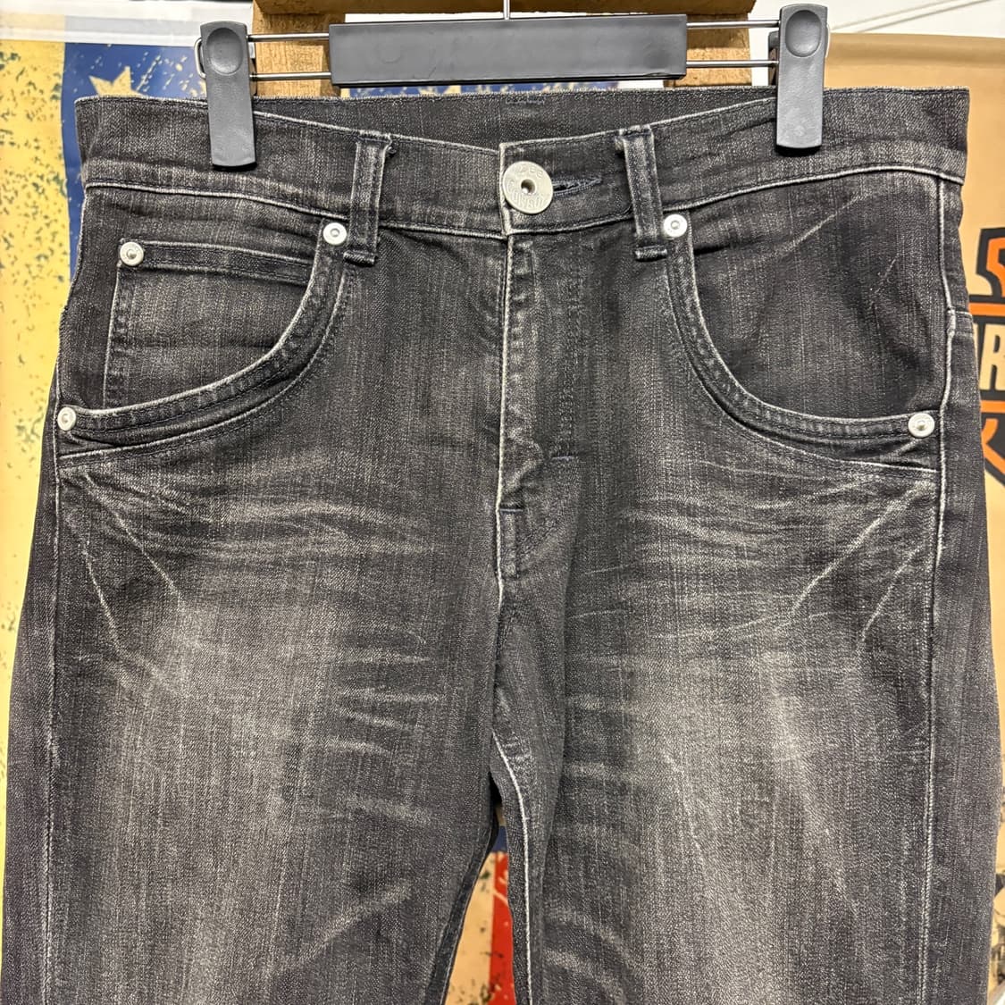 00s Lee MR 웨스턴 포켓 벨티드 Y2K 빈티지워싱 데님팬츠 N78 상품이미지3