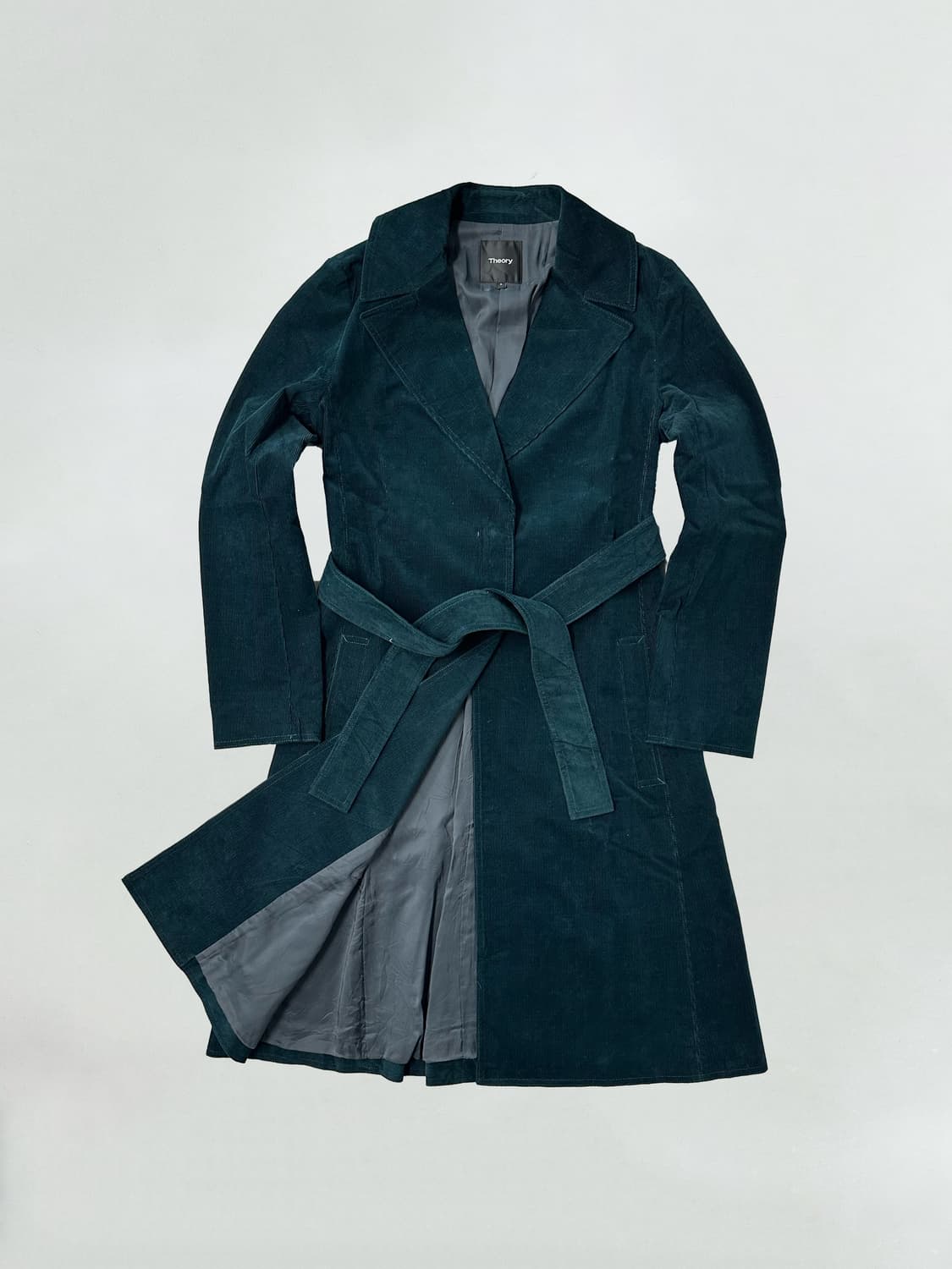 띠어리 코듀로이 벨티드 코트 상품이미지1