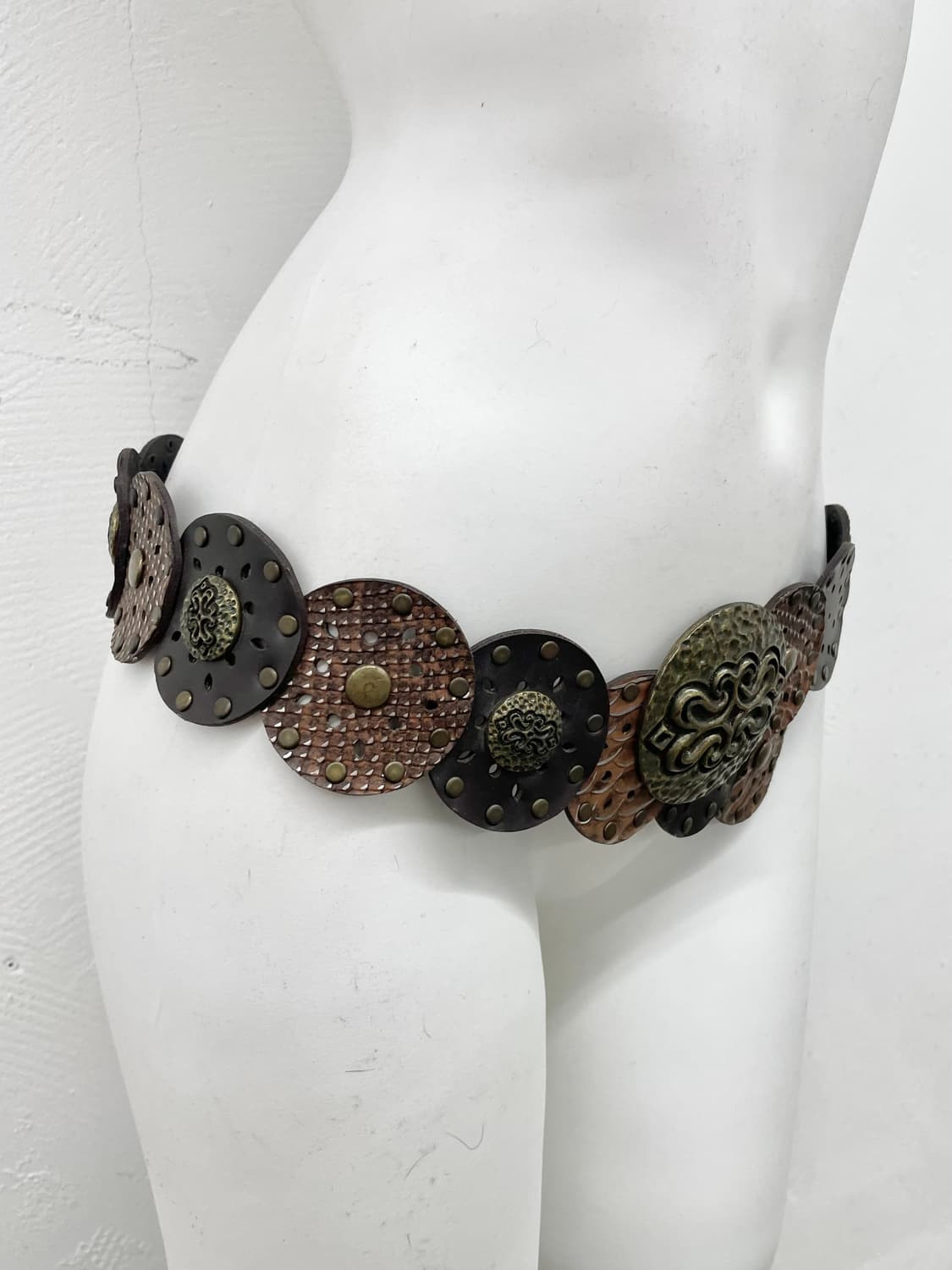 오리엔탈 그런지 절개 와이드 벨트 상품이미지2