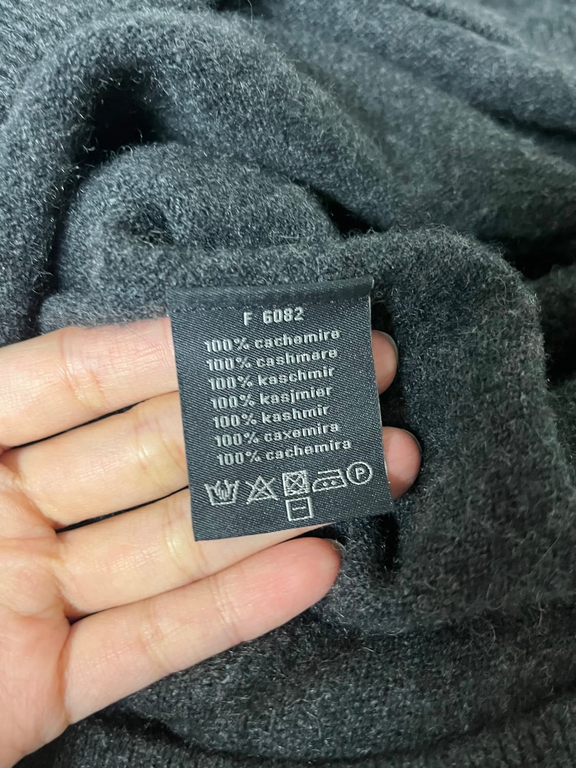 38) 라코스테 캐시미어 100 니트 원피스 차콜 상품이미지5