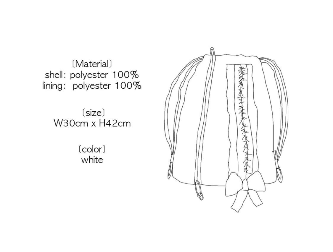 글로시 로맨틱 로즈 짐색 화이트romantic rose gymsac가방 상품이미지3
