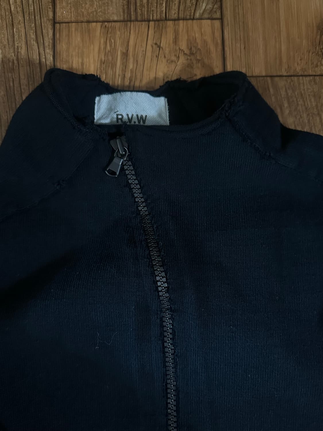 립반윙클 비대칭 하드 스웻 집업 자켓 3사이즈 상품이미지3