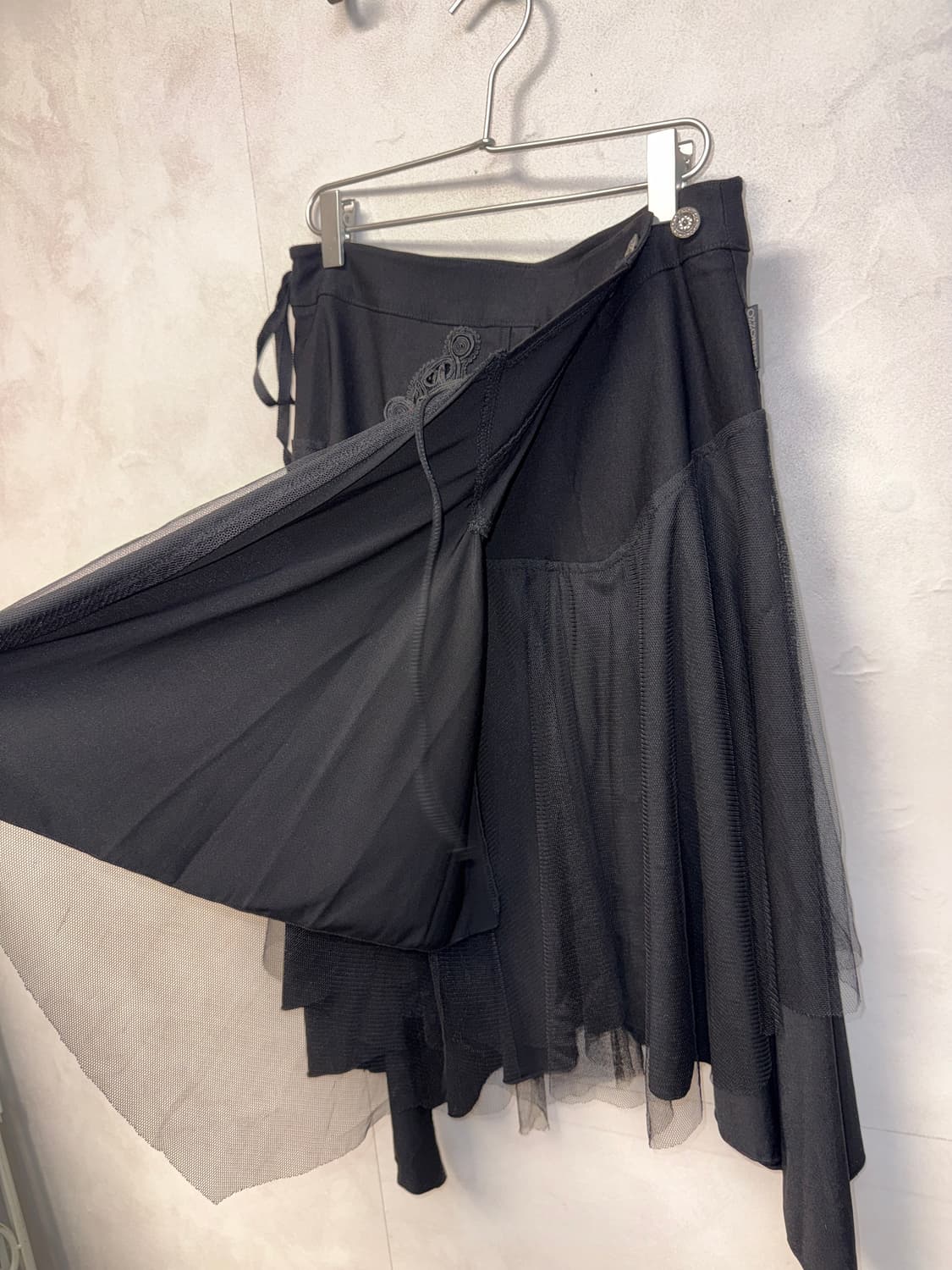 OZZONESTE oriental floral laceup wrap sk 상품이미지5