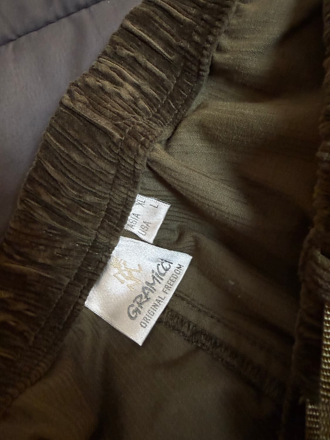 그라미치 코듀로이 팬츠 올리브 XL 상품이미지3