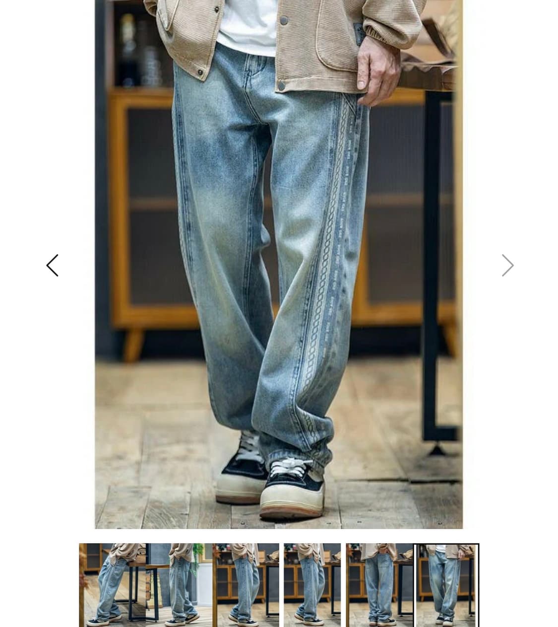 일본 데님 브랜드 peak-blue 드레이프 와이드 청바지 상품이미지1