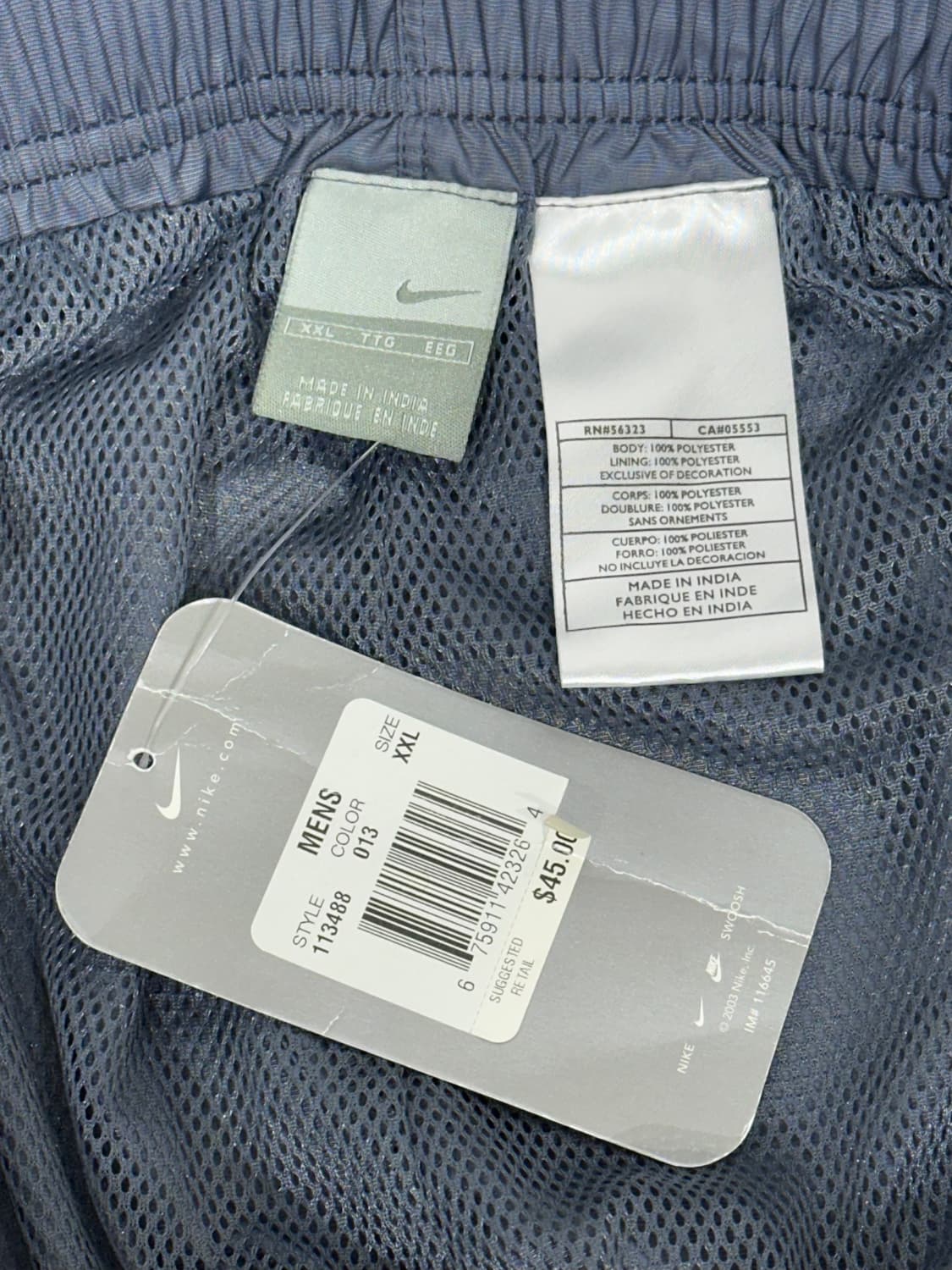 00s 나이키 그레이 새상품 트랙 팬츠 블랙 사이드 라인 와이드 팬츠 상품이미지7