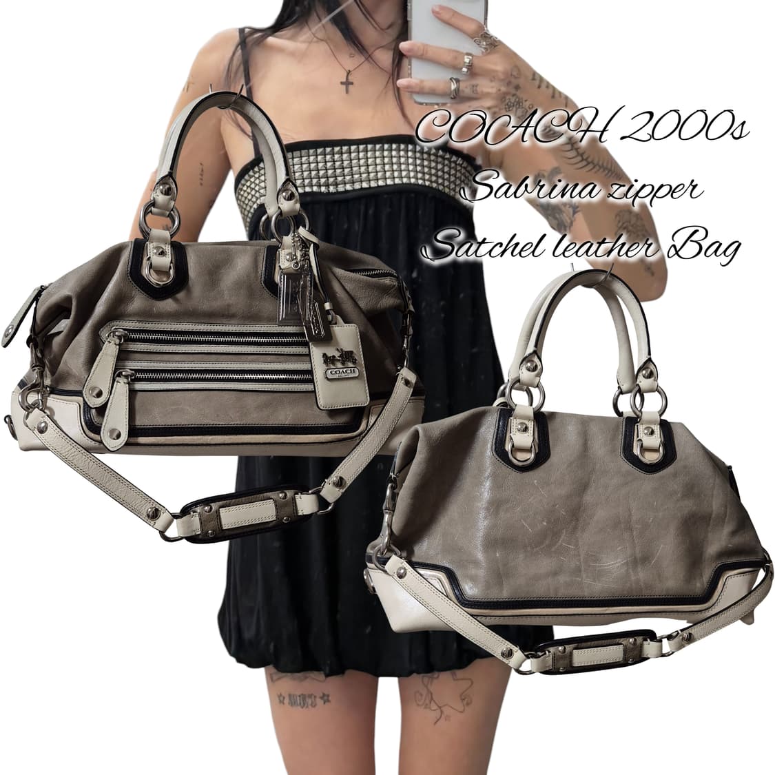COACH 2000s Sabrina zipper Satchel 상품이미지1