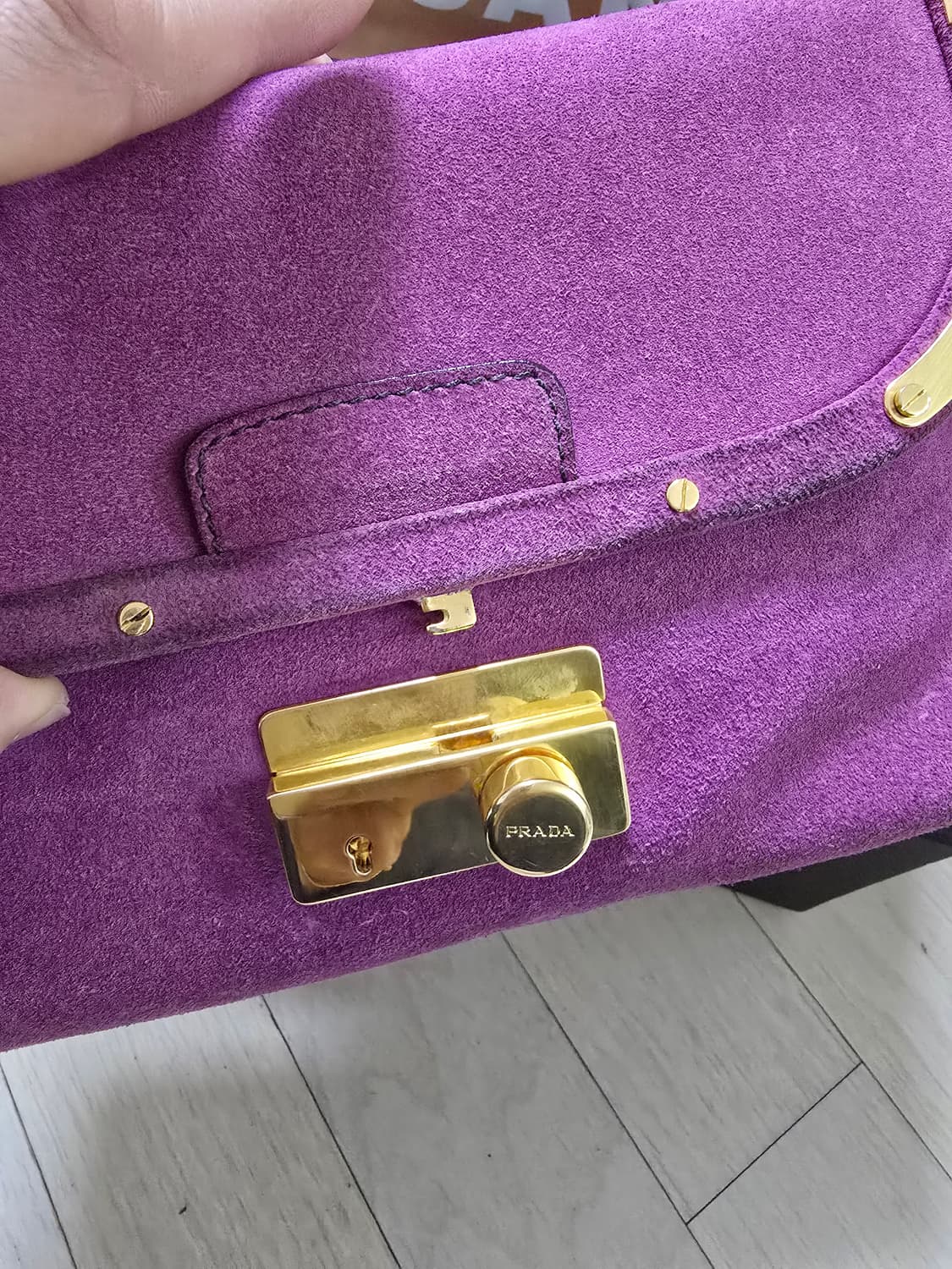 (정품)프라다 빈티지 스웨이드 숄더백 상품이미지6