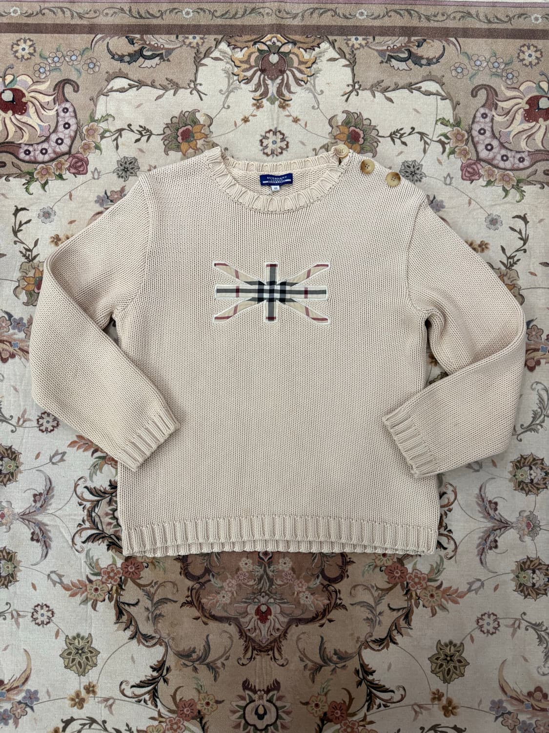 버버리 노바체크 유니온잭 니트 상품이미지1