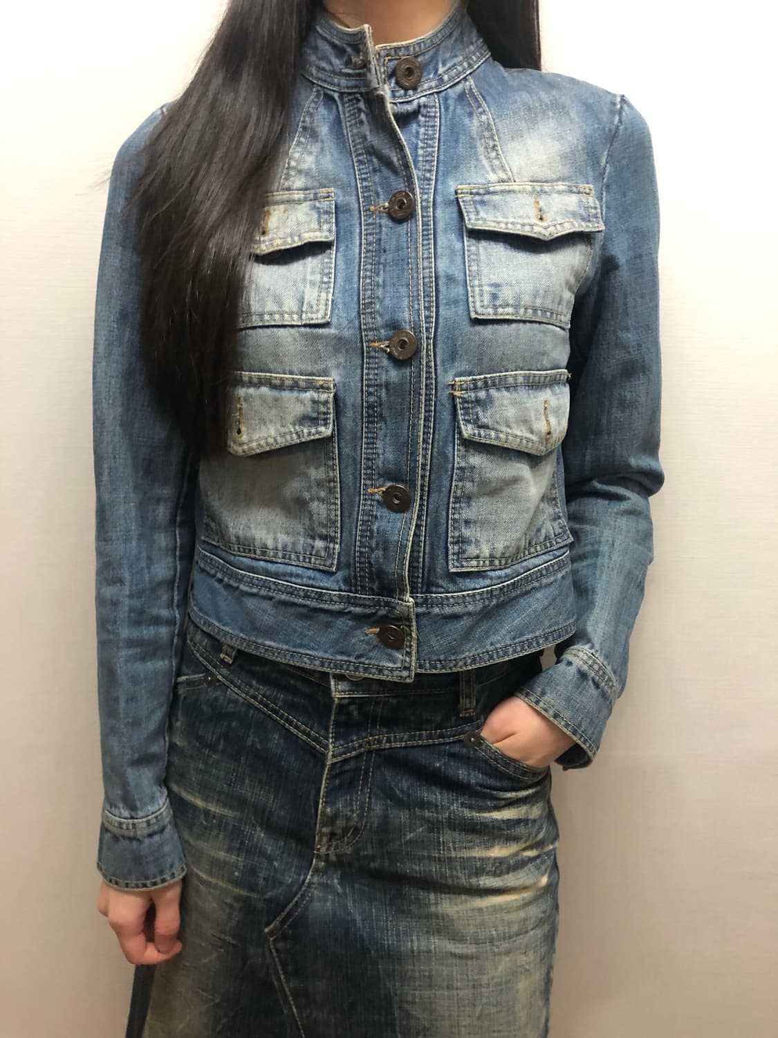 빈티지 데님 포켓 자켓 상품이미지7