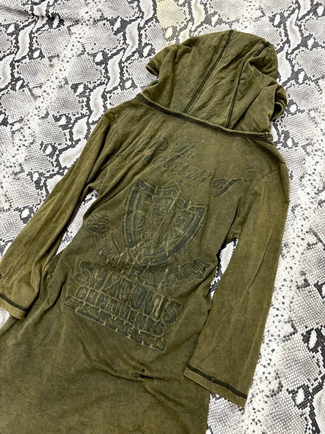 “Heaven and Earth” 00’s Print Skull Hood 상품이미지6