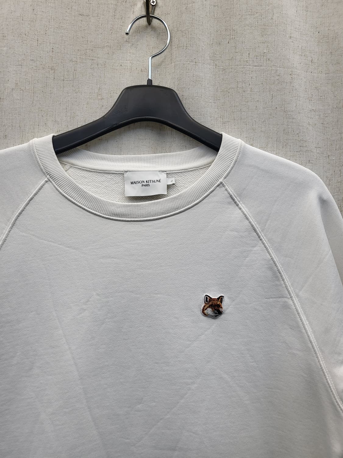 메종키츠네 폭스 패치 맨투맨 아이보리 상품이미지3