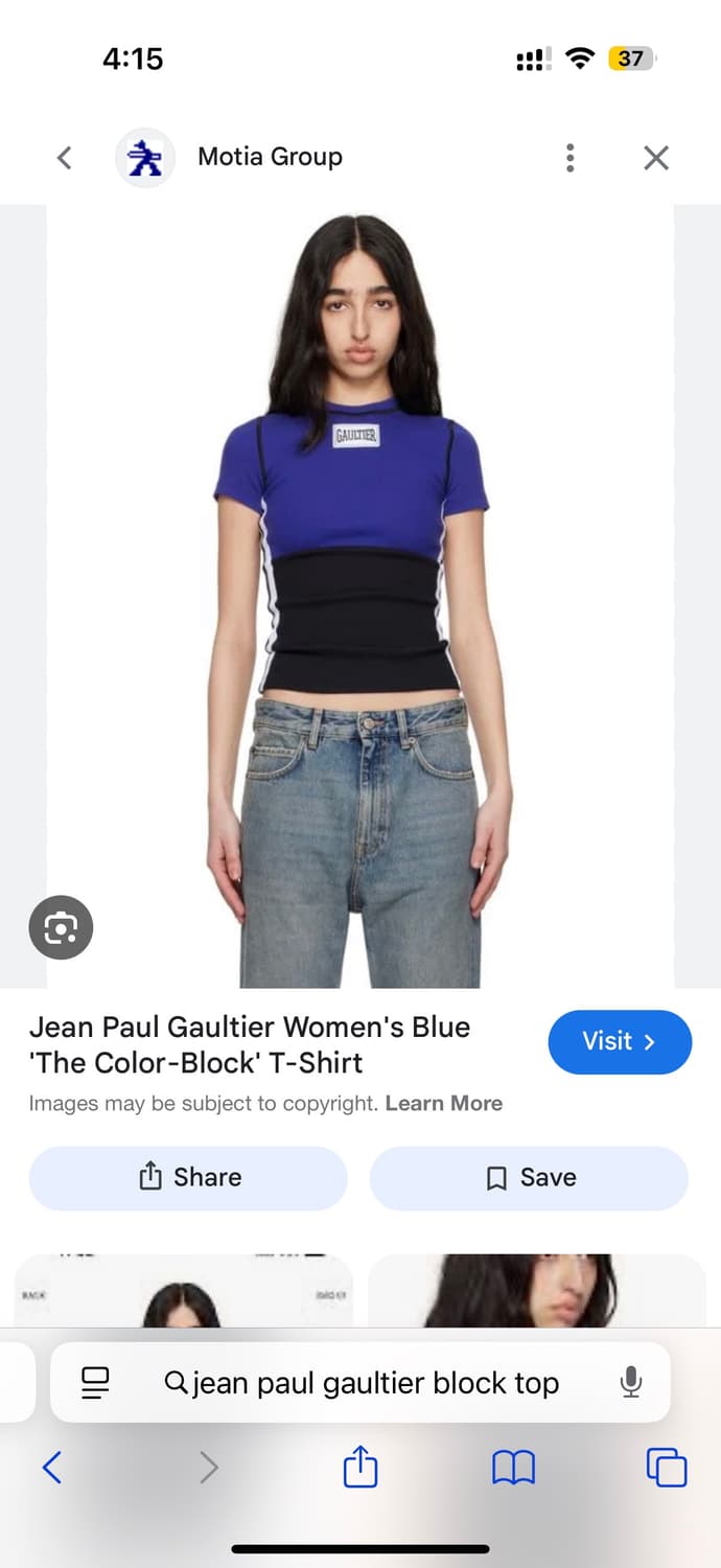 쟝폴고티에 블락 반팔 탑 m jpg 상품이미지2