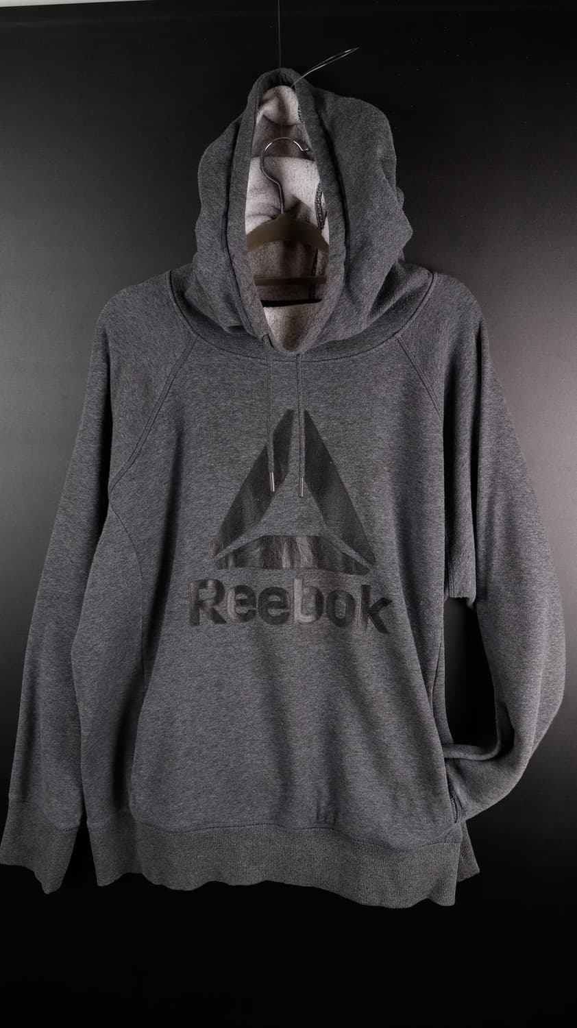 리복 빅로고 회색 후드티 상품이미지1