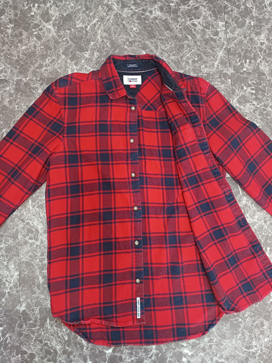 타미 진스(TOMMY JEANS) 체크 셔츠 S 상품이미지3