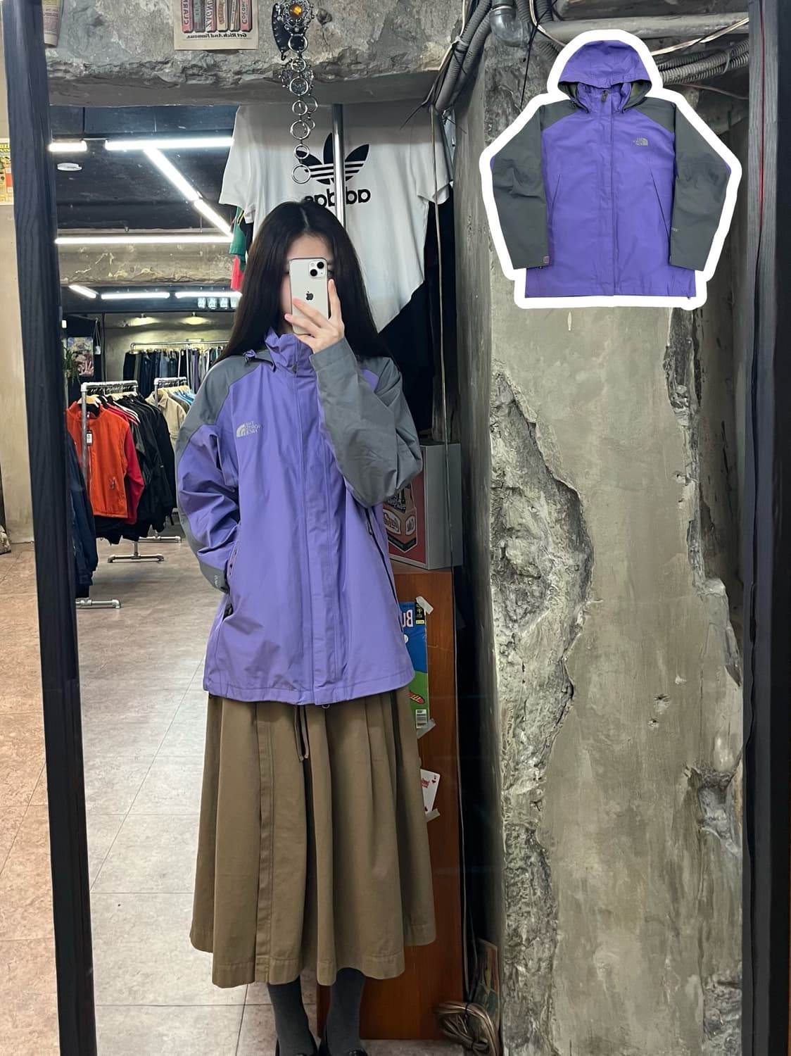 노스페이스 후드 고어텍스 바람막이 라이트퍼플 90 #csz2870 상품이미지1