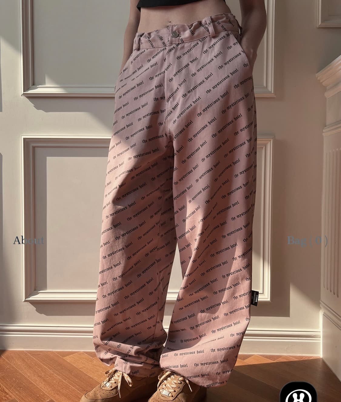 더미스테리어스호텔 풀로고 워크팬츠 2사이즈 상품이미지1