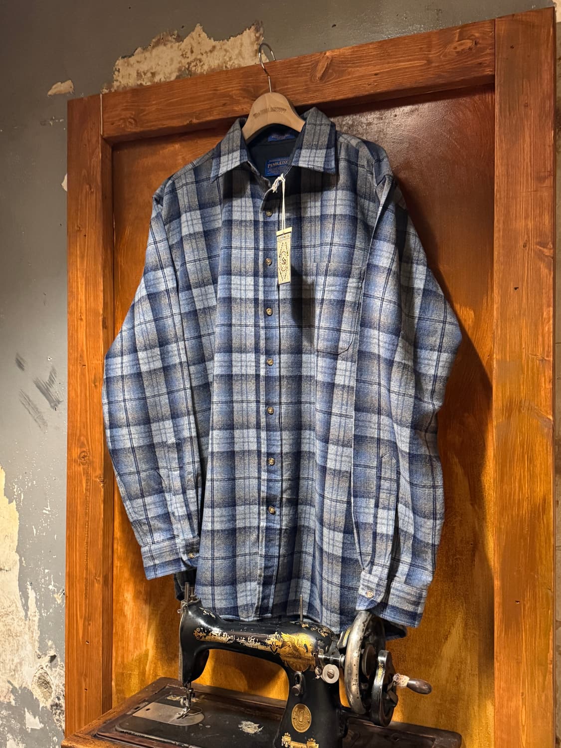 90s 펜들턴 울플란넬 체크셔츠 (XL) 상품이미지2