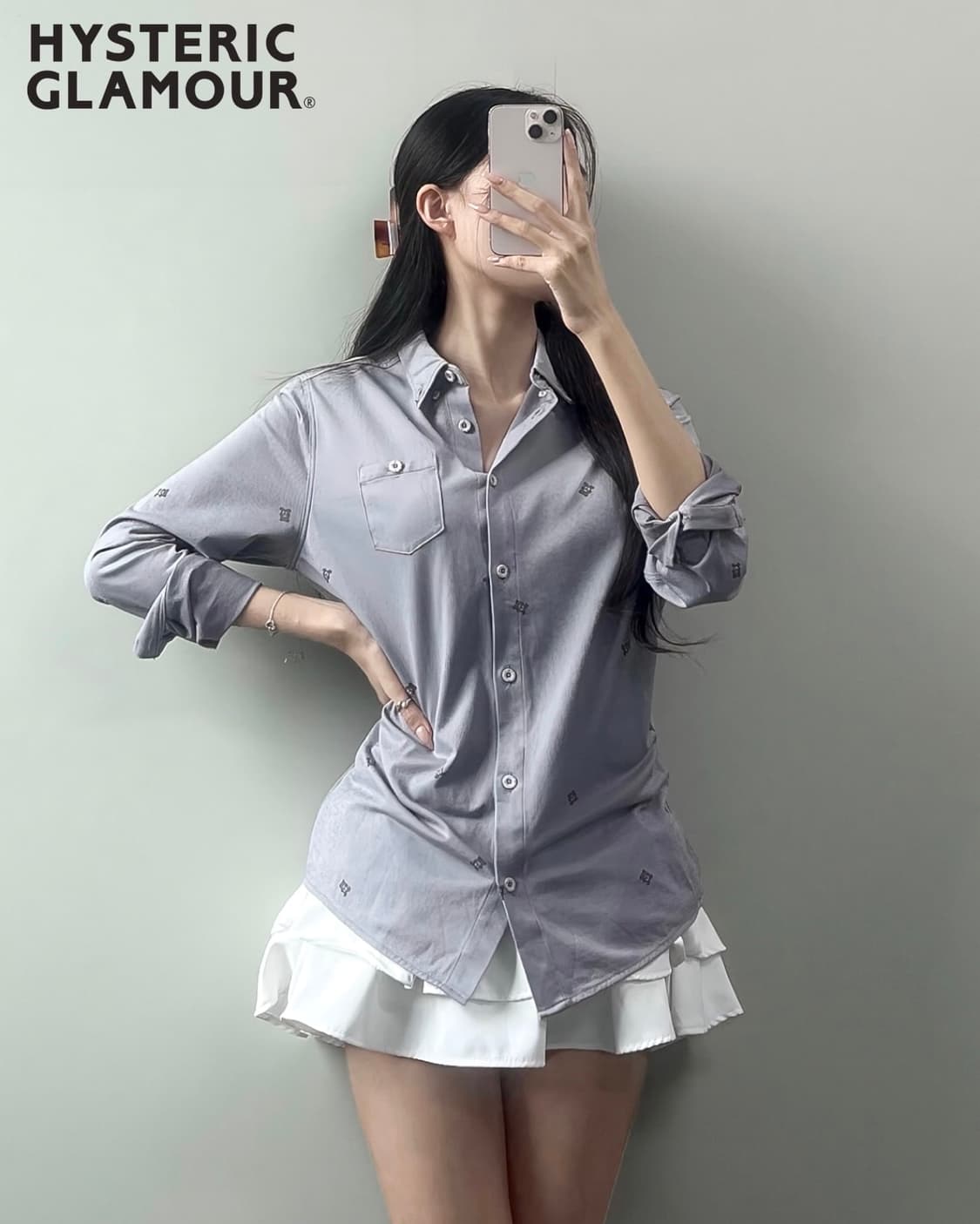 히스테릭 글래머 퍽 베어 셔츠  상품이미지2