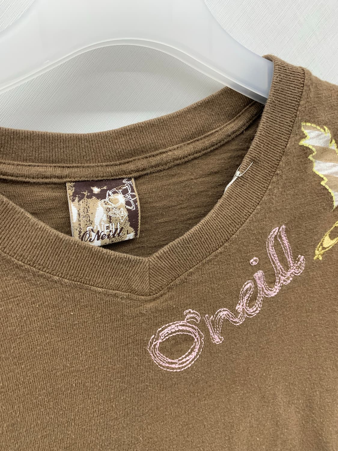 O’neil 00년대 브라운 크롭 반팔티셔츠 상품이미지6